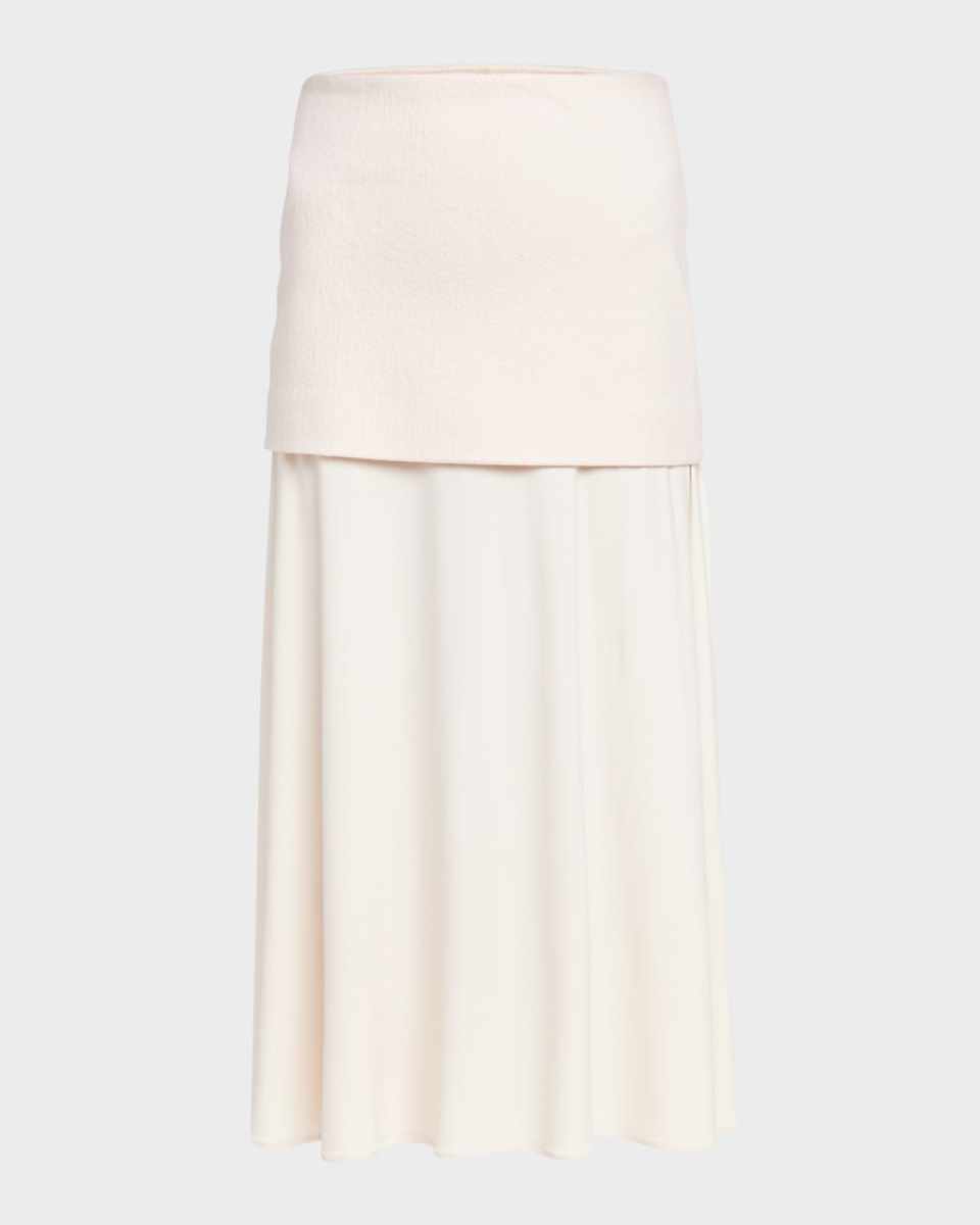Layered Maxi A-Line Skirt