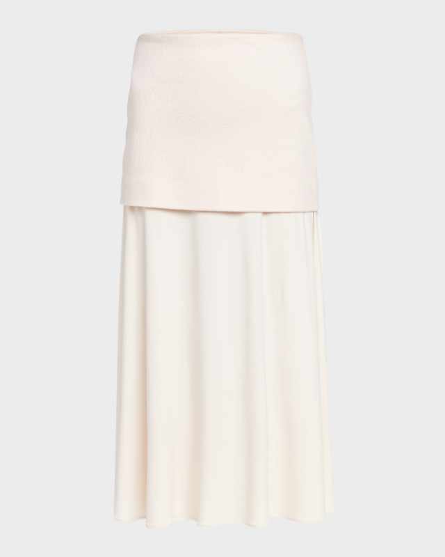 Layered Maxi A-Line Skirt