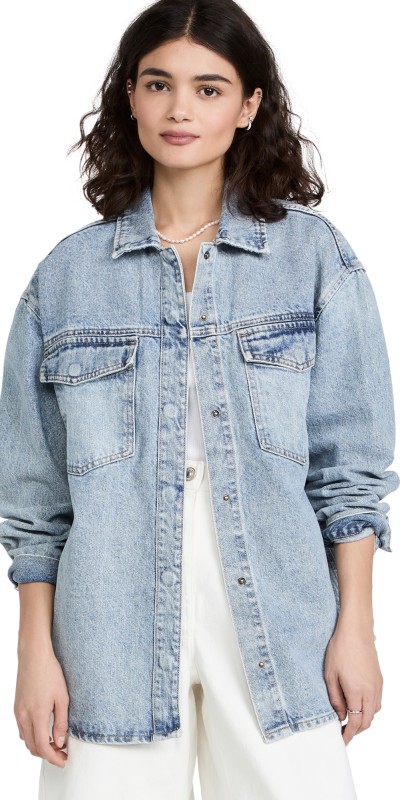 Pistola Denim Mandy Oversized Shacket Paloma