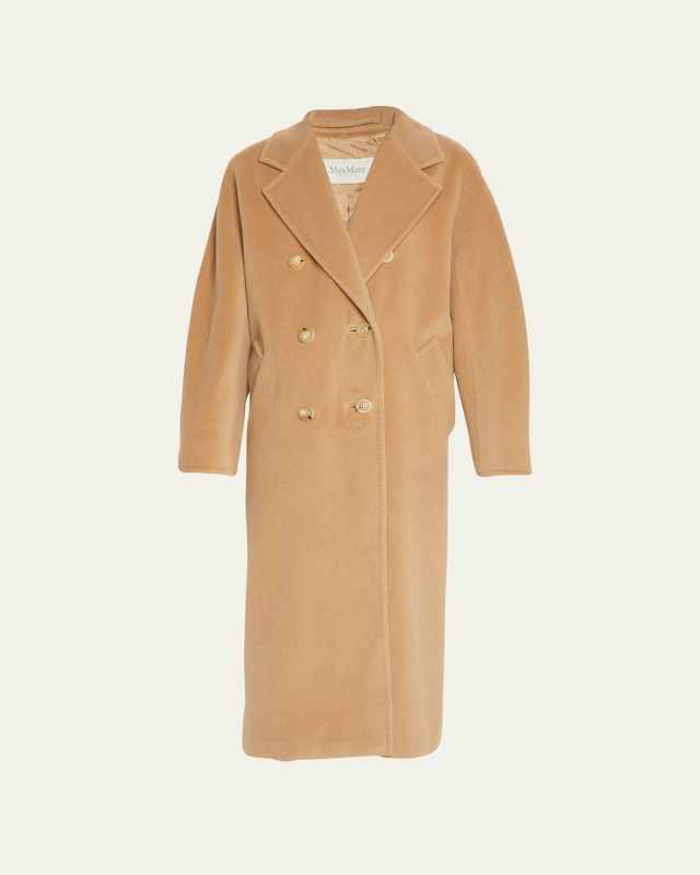 Wool-Cashmere Double-Breasted Madame Coat