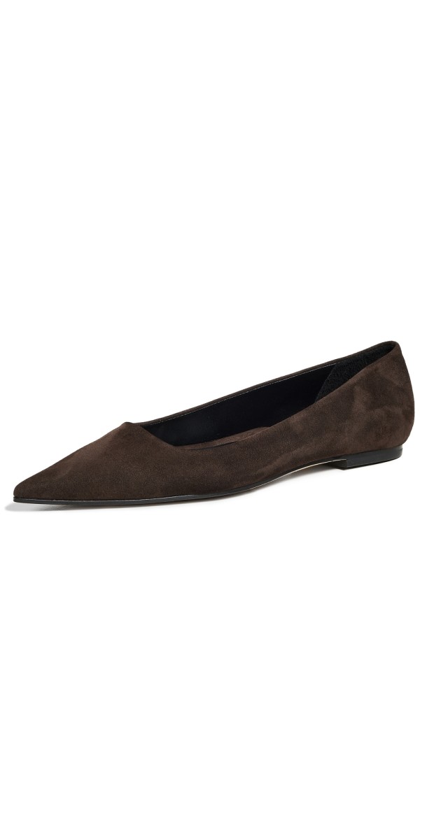 AEYDE Cassy Kid Suede Leather Moka Flats Moka