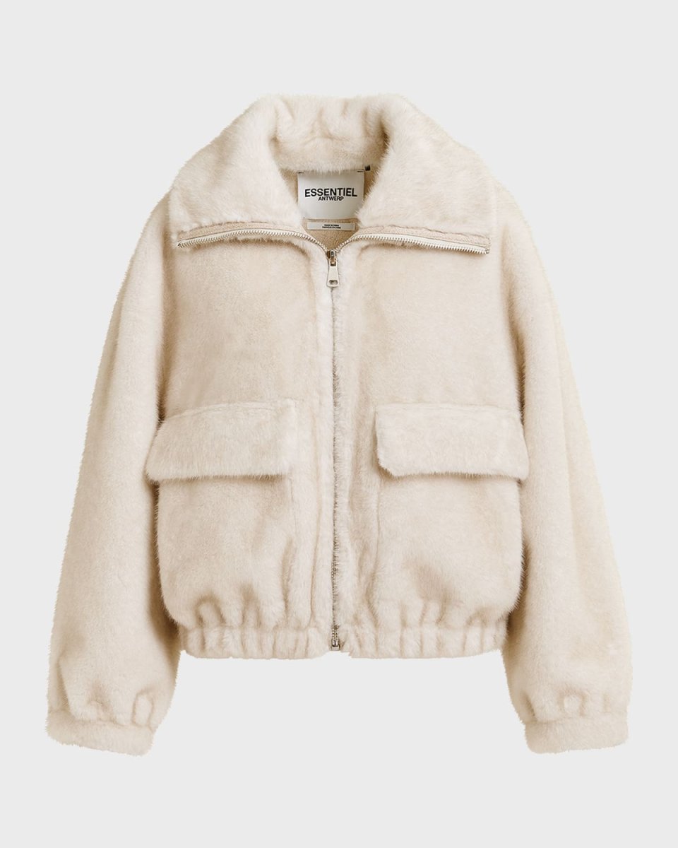 Genz Faux Fur Bomber Jacket