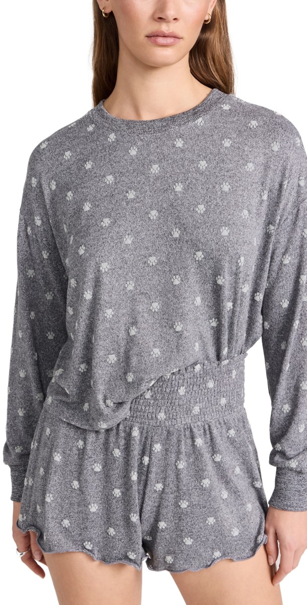 Zupplyoftie Paw Top Heather Black