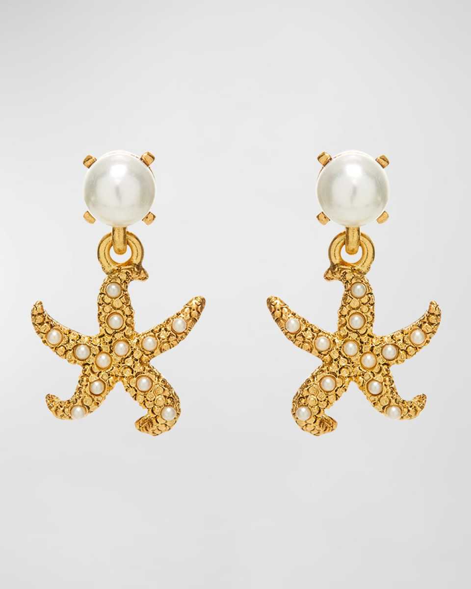 Pearly Starfish Drop Earrings