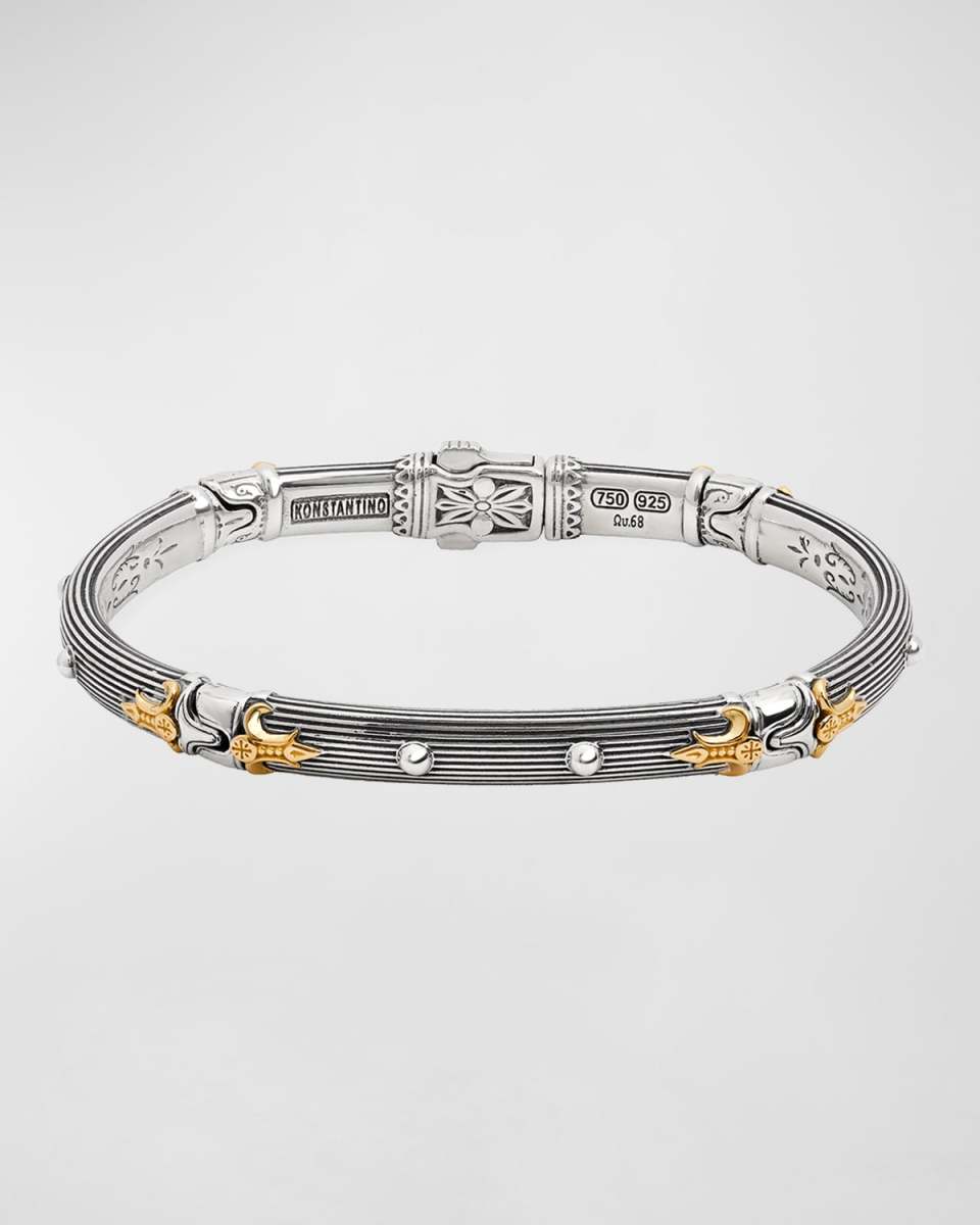 Delos Two-Tone Stud Bracelet, Size M