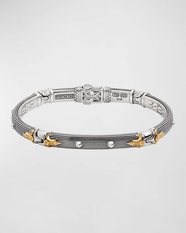 Delos Two-Tone Stud Bracelet, Size M