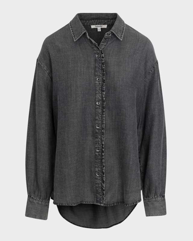 Lia Denim Button-Front Shirt