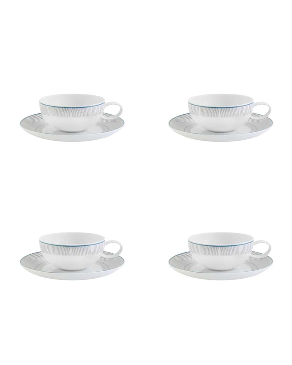 Orquestra Tea Cups & Saucers, Set of 4
