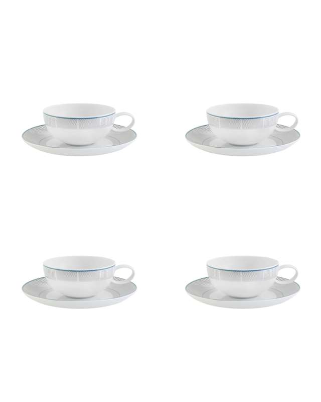 Orquestra Tea Cups & Saucers, Set of 4