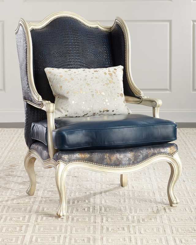 Darling Leather Wing Chair