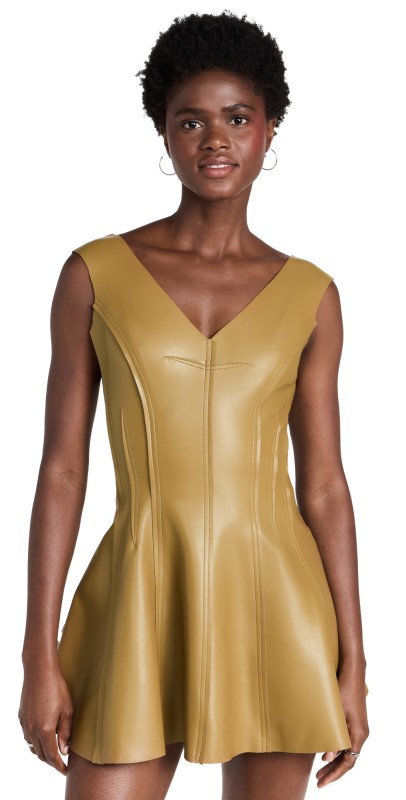 Norma Kamali Grace Mini Dress Woods
