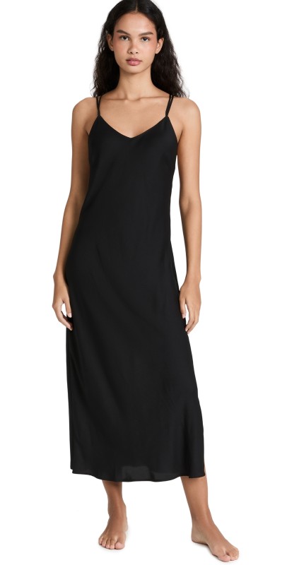 Honeydew Intimates Woven Lounge Dress Black