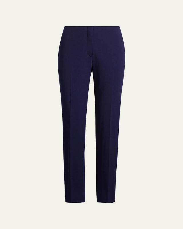 Simone Wool Straight-Leg Pants