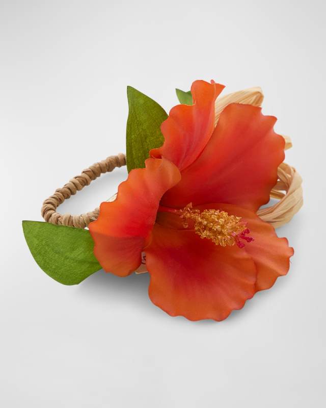 Hibiscus Spray Napkin Ring