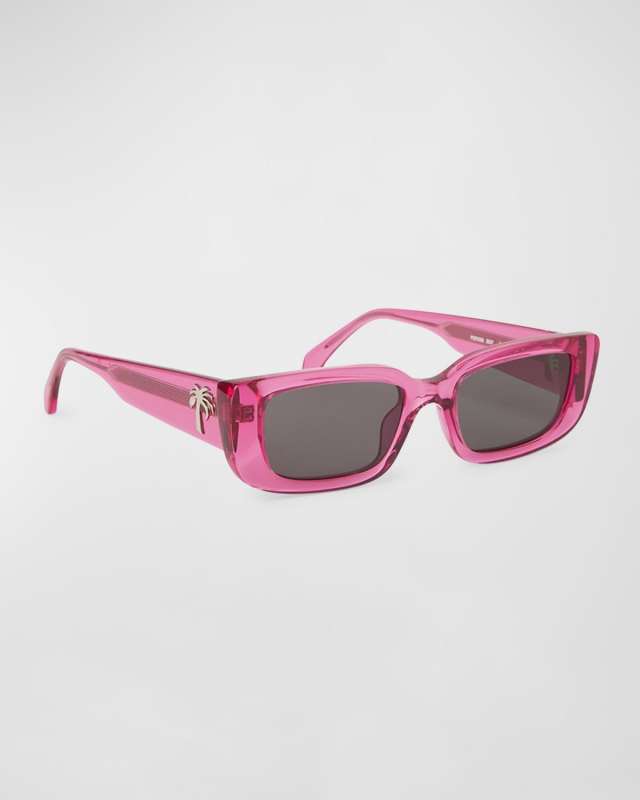 Yosemite Pink Acetate Rectangle Sunglasses