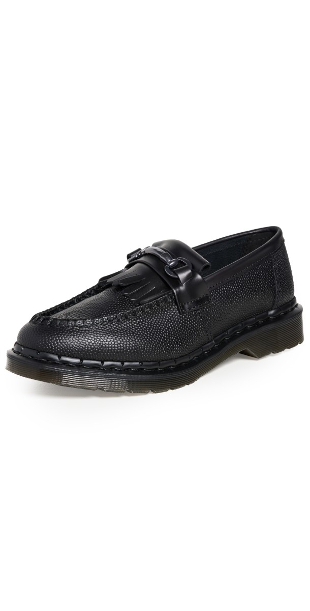 Dr. Martens Adrian Snaffle Loafers Black Atlas Pebble Grain & Bla