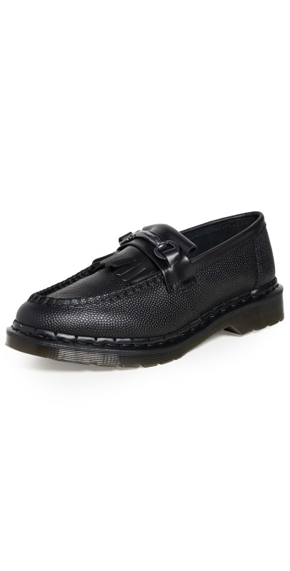 Dr. Martens Adrian Snaffle Loafers Black Atlas Pebble Grain & Bla