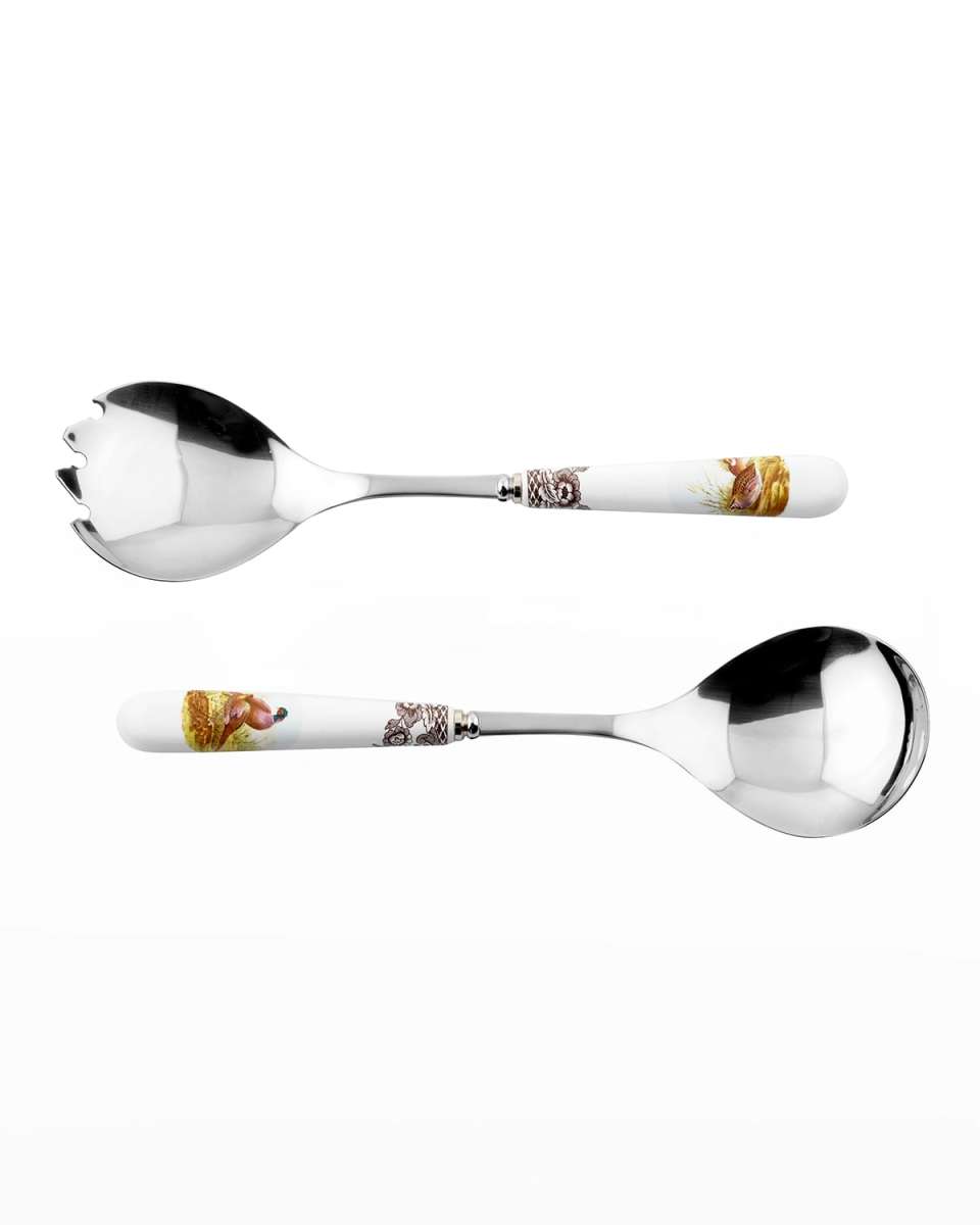 Woodland Pheasant Salad Servers, Set of Two