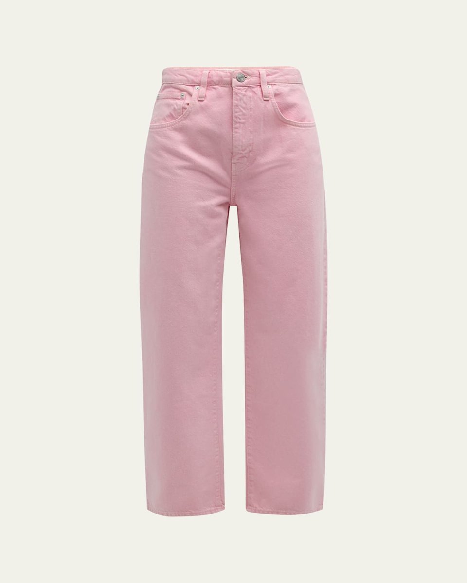 High Rise Barrel-Leg Jeans