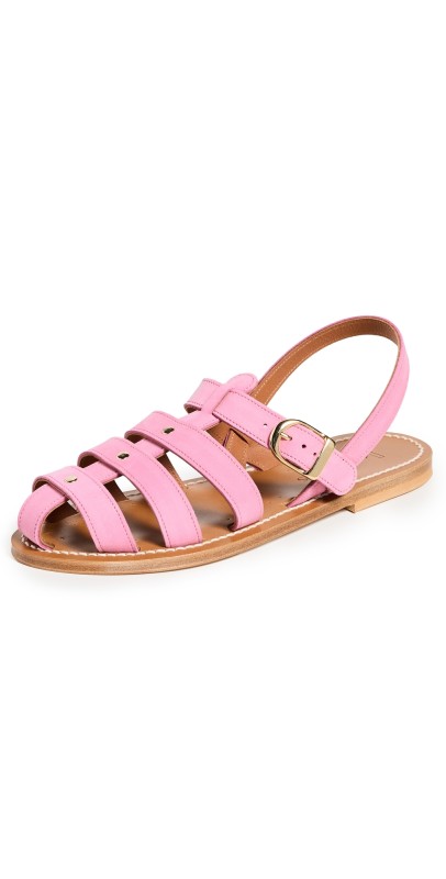 K. Jacques Martial Fisherman Sandals Nubuck Fuxia
