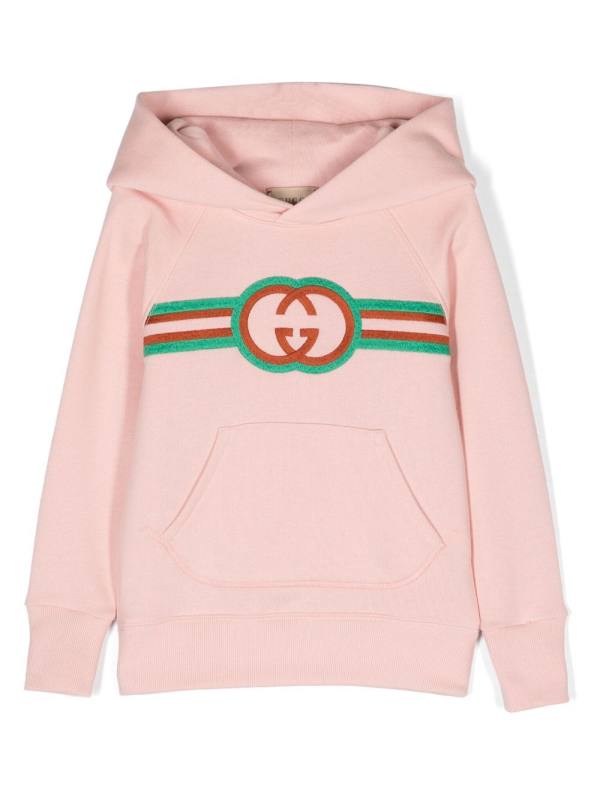 logo-embroidered cotton hoodie