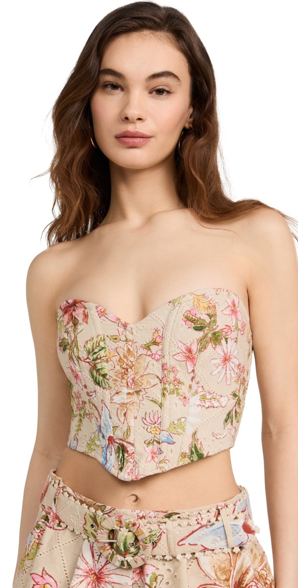 Hemant and Nandita Corset Top Beige