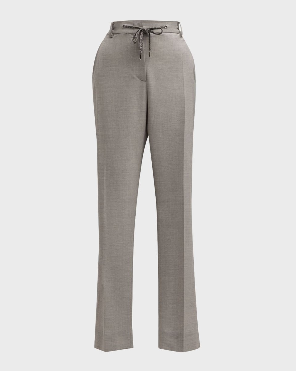 High-Rise Virgin Wool Pants