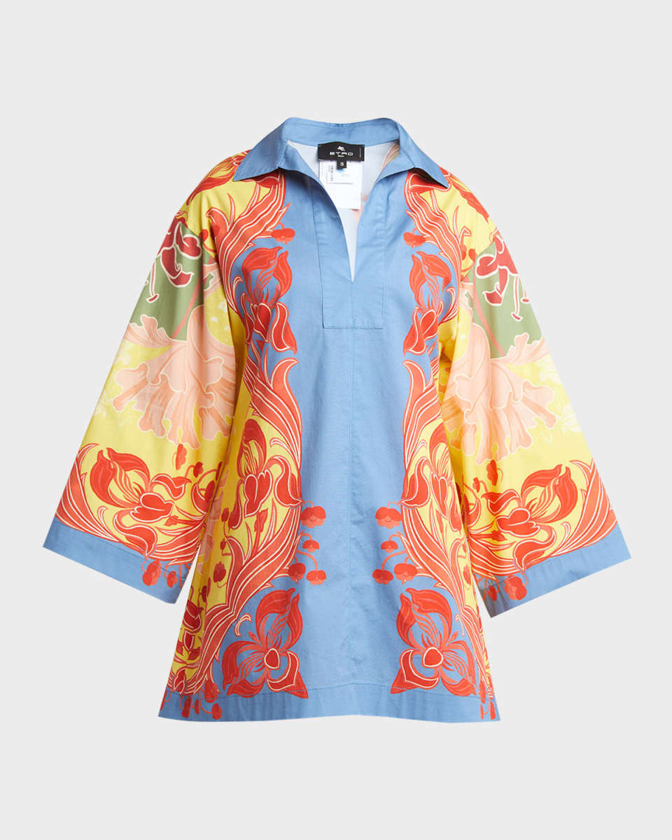 Floral Printed Tunic Coverup