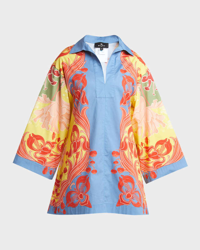 Floral Printed Tunic Coverup