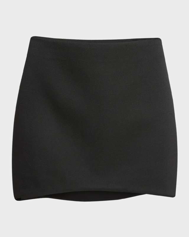 Short Wool Pencil Skirt