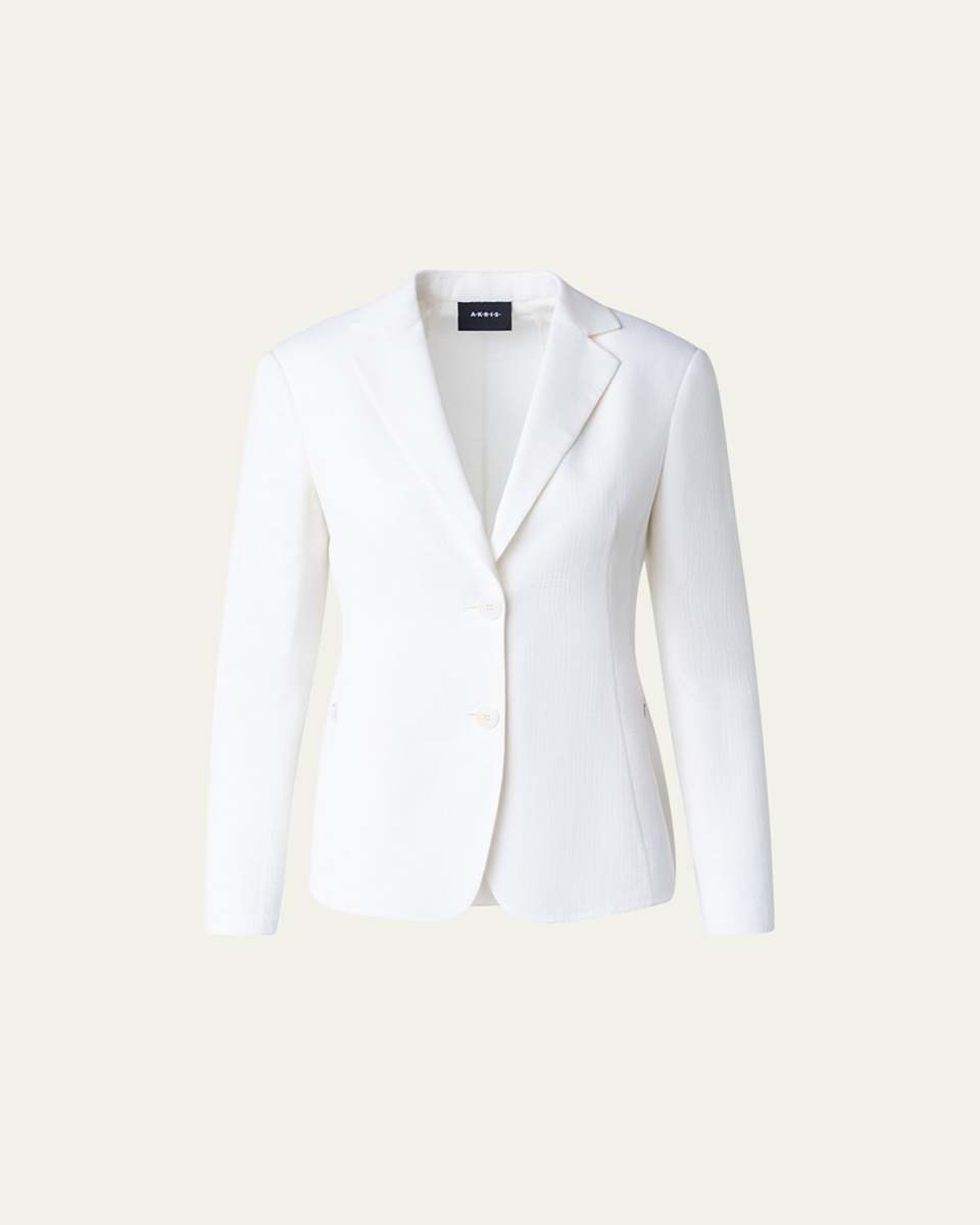 Lavino Structured Cotton Blazer Jacket