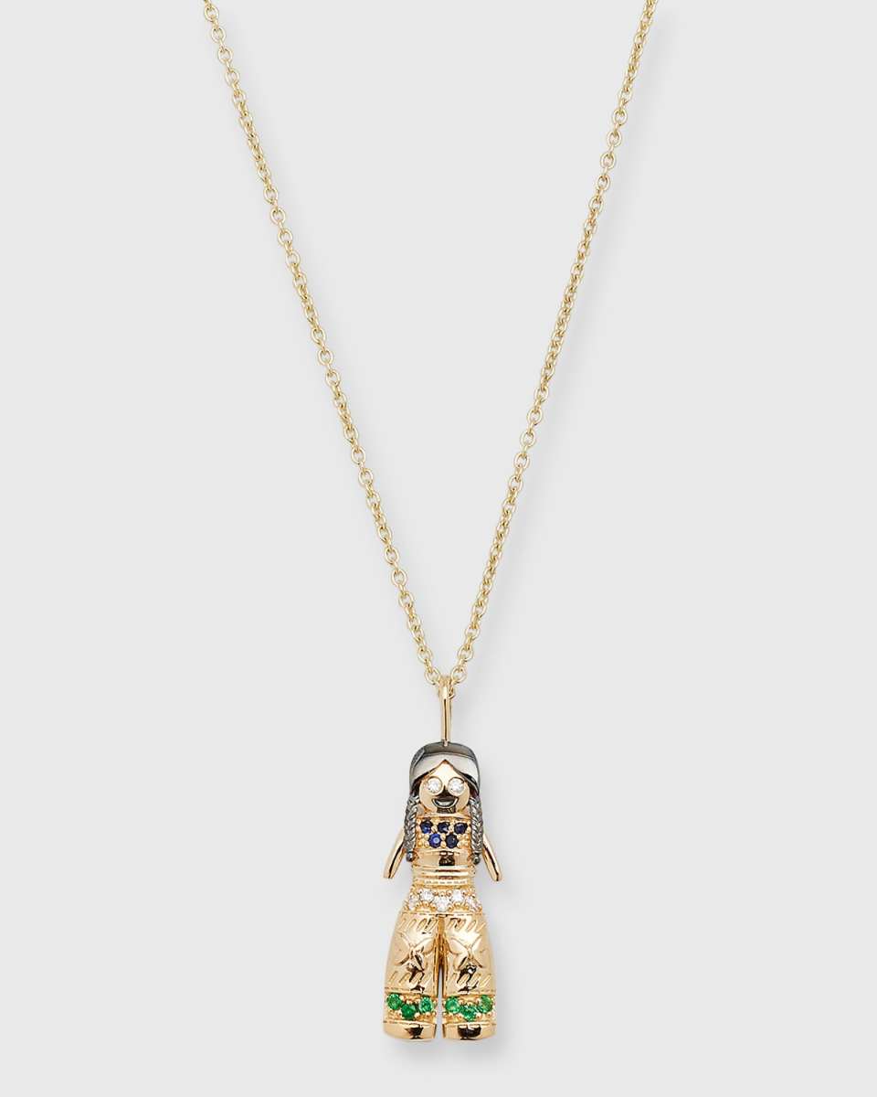 Large Alejandra Doll Charm Necklace