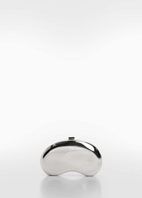 MANGO Metallic clutch bag