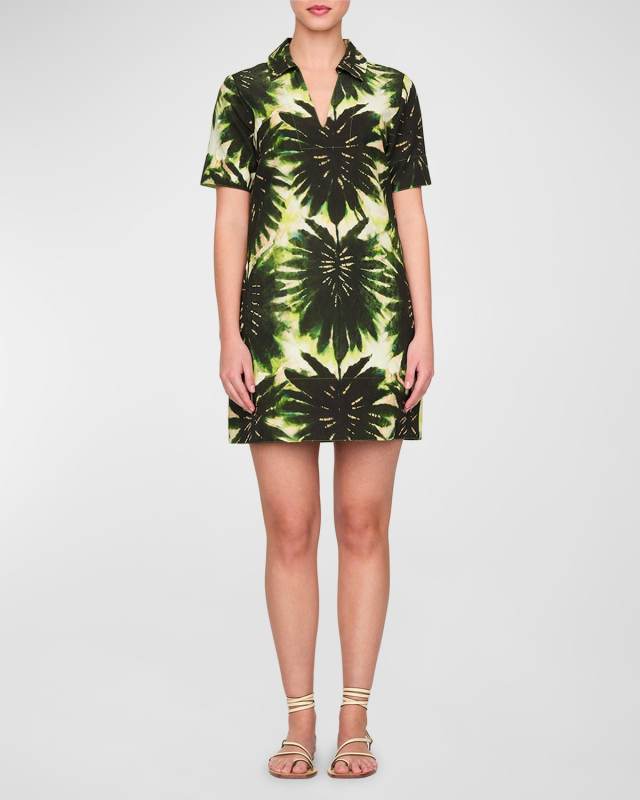 Dede Botanical-Print Mini Shirtdress