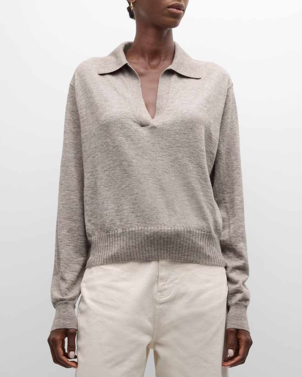 Dixie Heathered V-Neck Sweater
