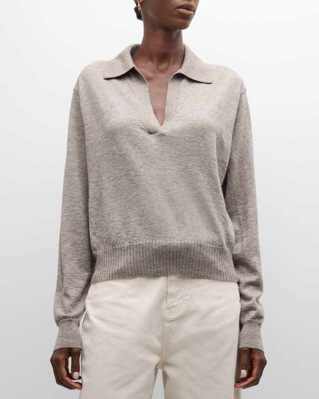 Dixie Heathered V-Neck Sweater