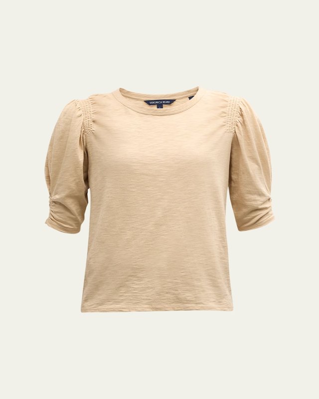 Jessa Ruched-Sleeve T