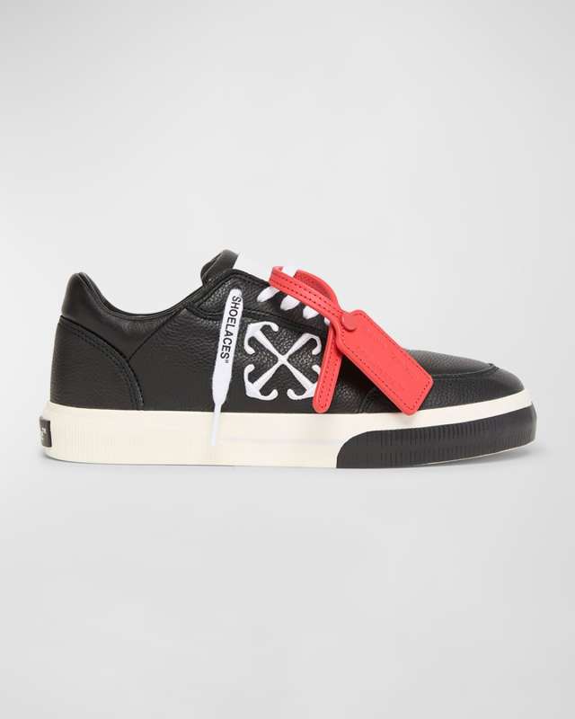 Vulcanized Leather Low-Top Sneakers