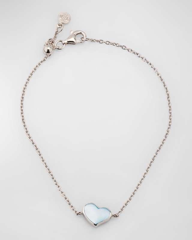 Mother-of-Pearl Heart Station Bracelet