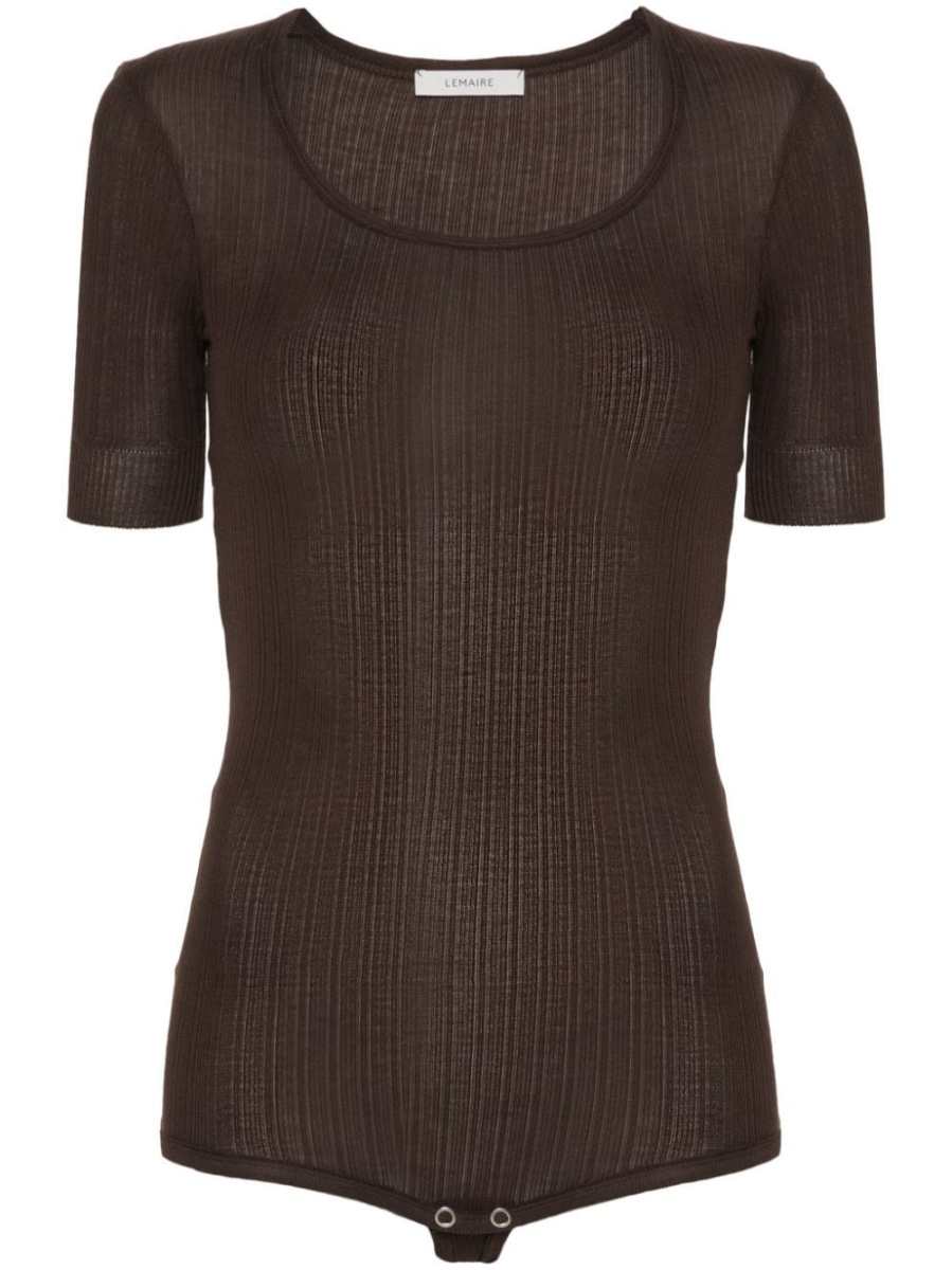ribbed shortsleeved bodysuit