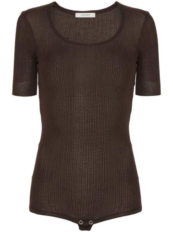 ribbed shortsleeved bodysuit