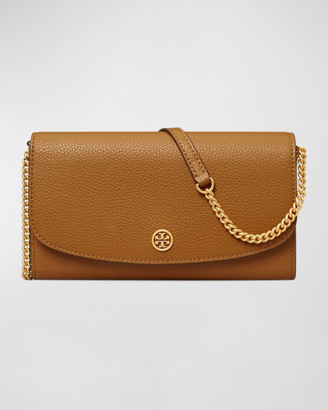 Robinson Flap Leather Wallet on Chain