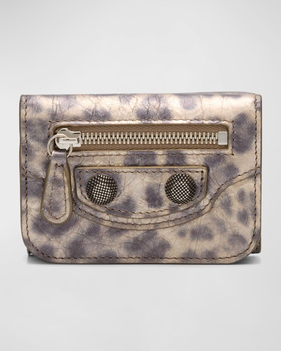 Le Cagole Mini Leopard-Print Wallet