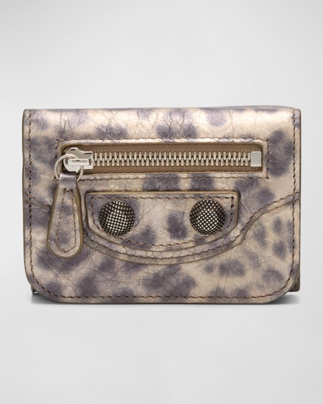 Le Cagole Mini Leopard-Print Wallet