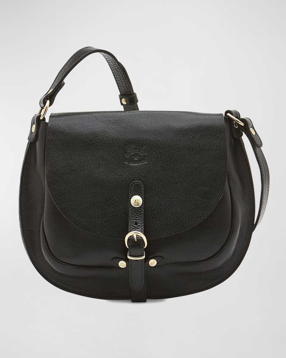 Gaia Buckle Vachetta Leather Crossbody Bag