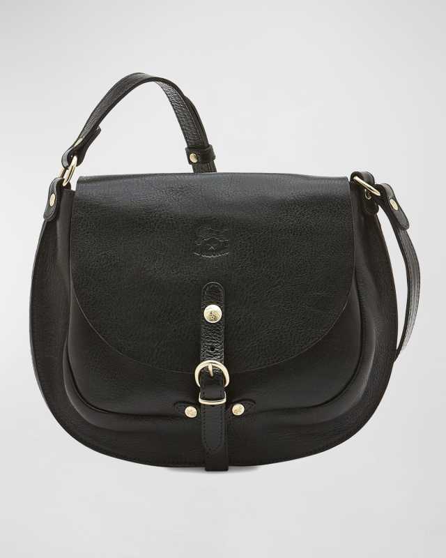 Gaia Buckle Vachetta Leather Crossbody Bag