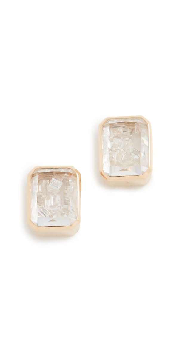 Moritz Glik Esmeralda Diamond Studs Gold