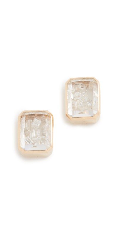 Moritz Glik Esmeralda Diamond Studs Gold