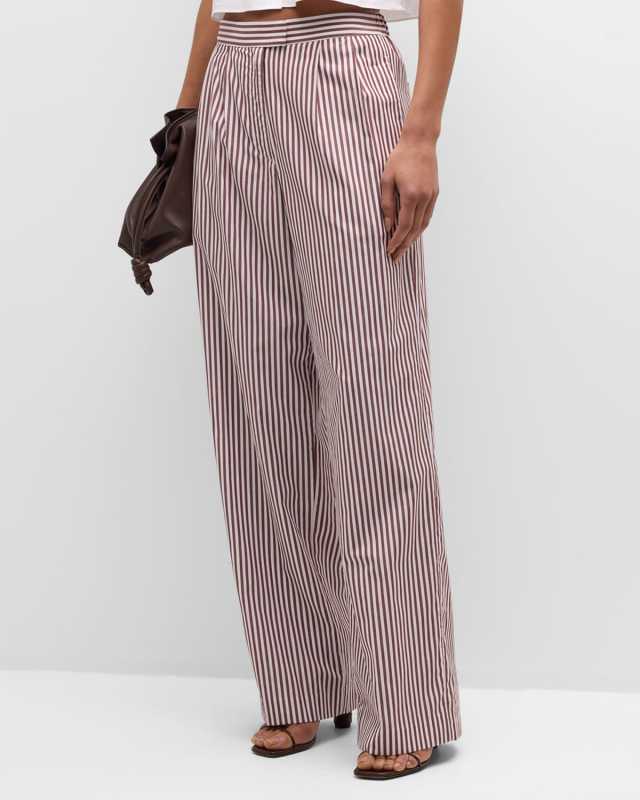Lacey Striped Wide-Leg Pants
