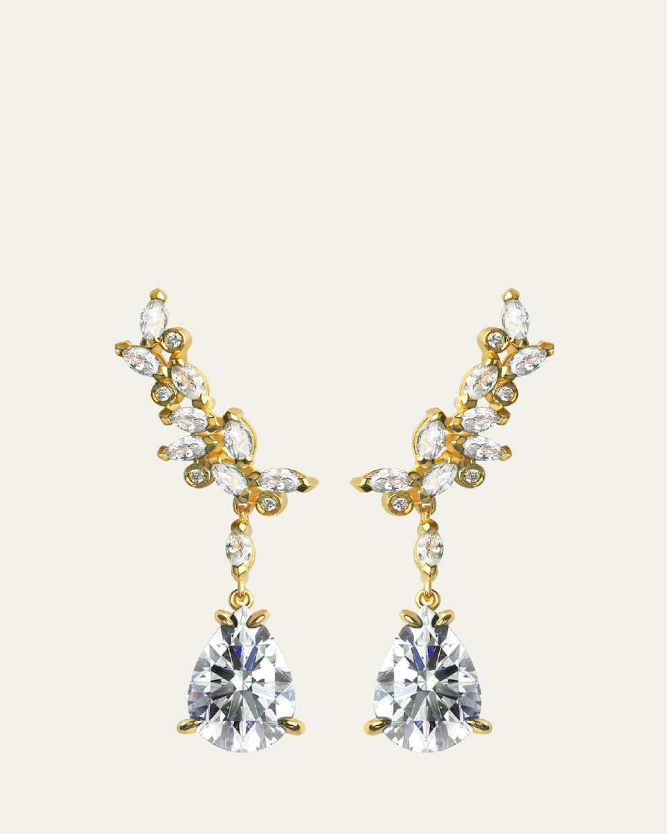 14K Gold Veto Raindrop Earrings with Lab Grown Diamonds
